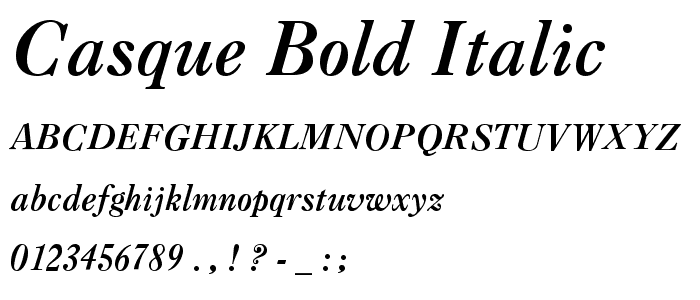 Casque Bold Italic font